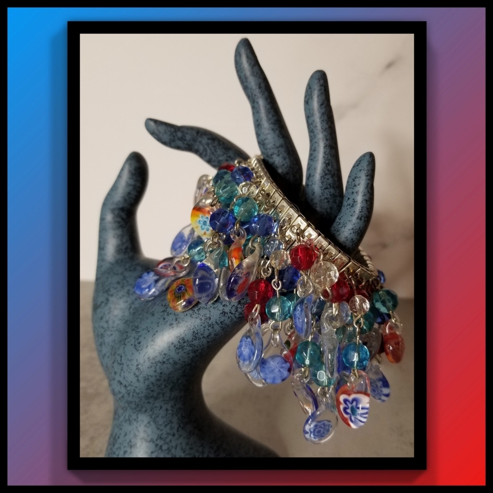 Glass Bead Stretch Bracelet